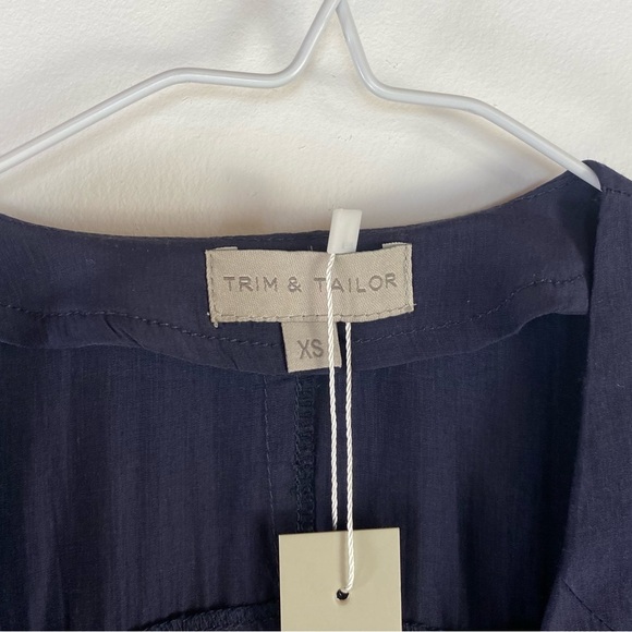 Trim & Tailor NWT Shirt Dress in Navy Womens size XS - Picture 3 of 7